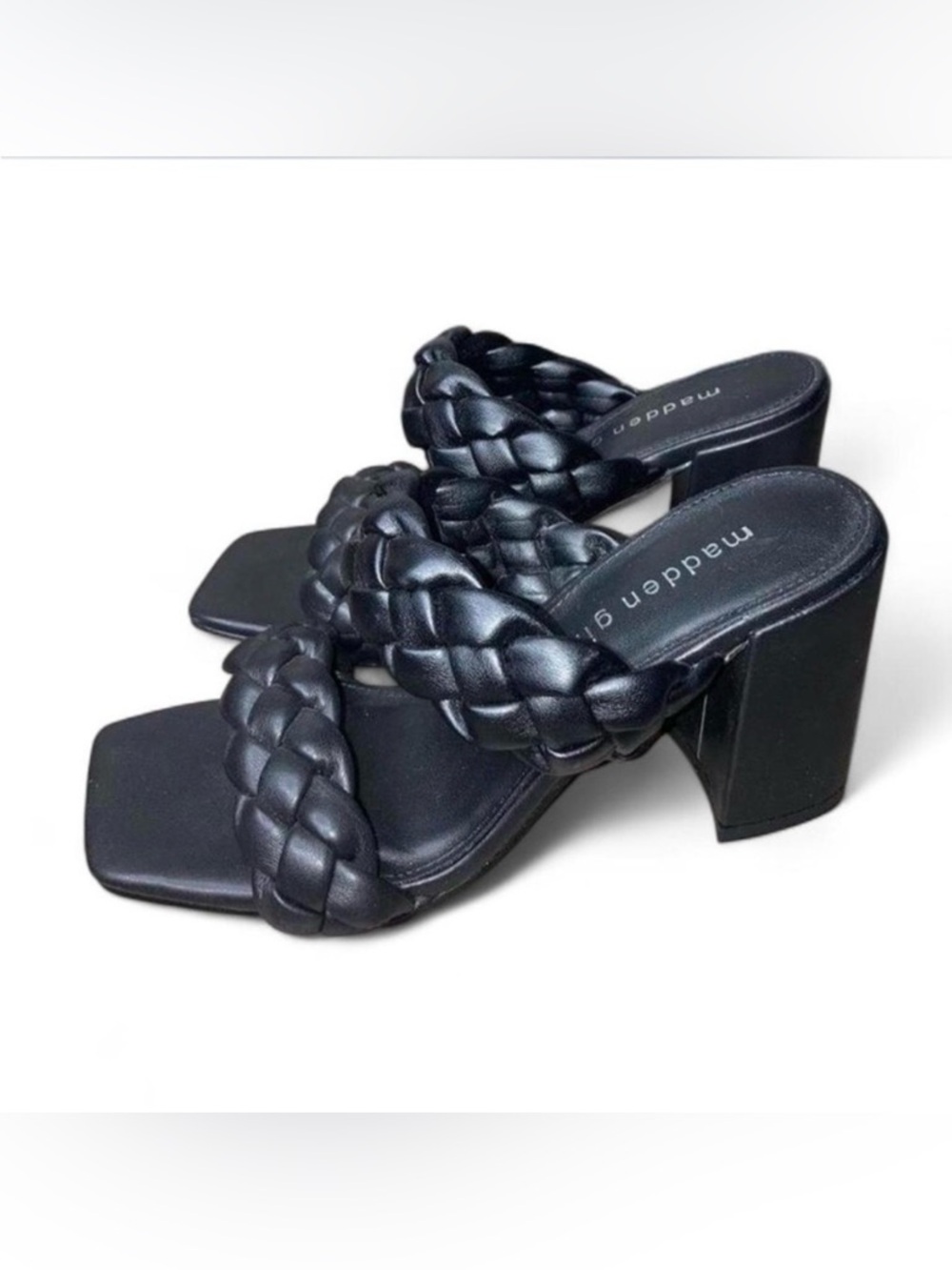 NWOT Madden Girl Braided Chunky Heel Sandal 5.5
